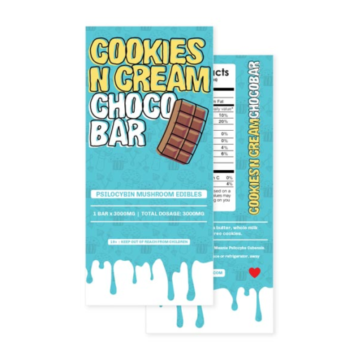 Buy Mungus – Magic Mushroom Cookies N Cream Chocolate Bar – 3 Grams Online